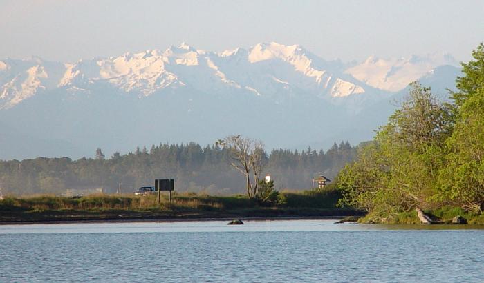 Olympic Mountains as seen from our Bed and Breakfast