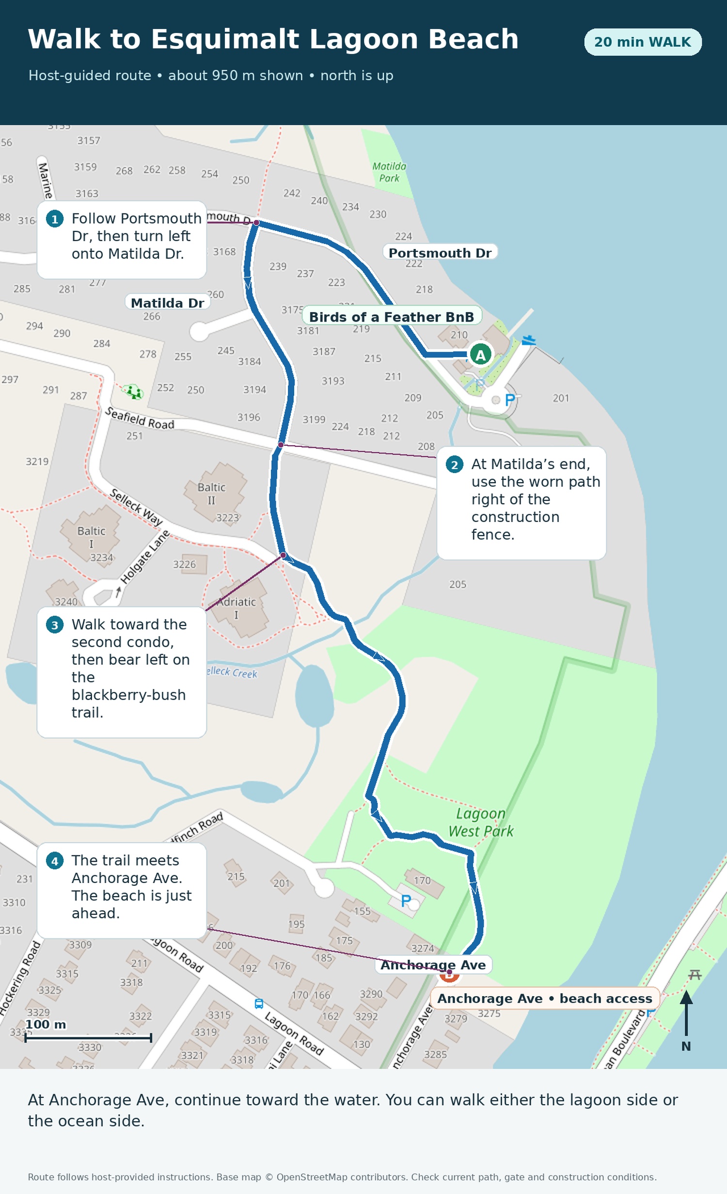 walk to Esquimalt lagoon Beach